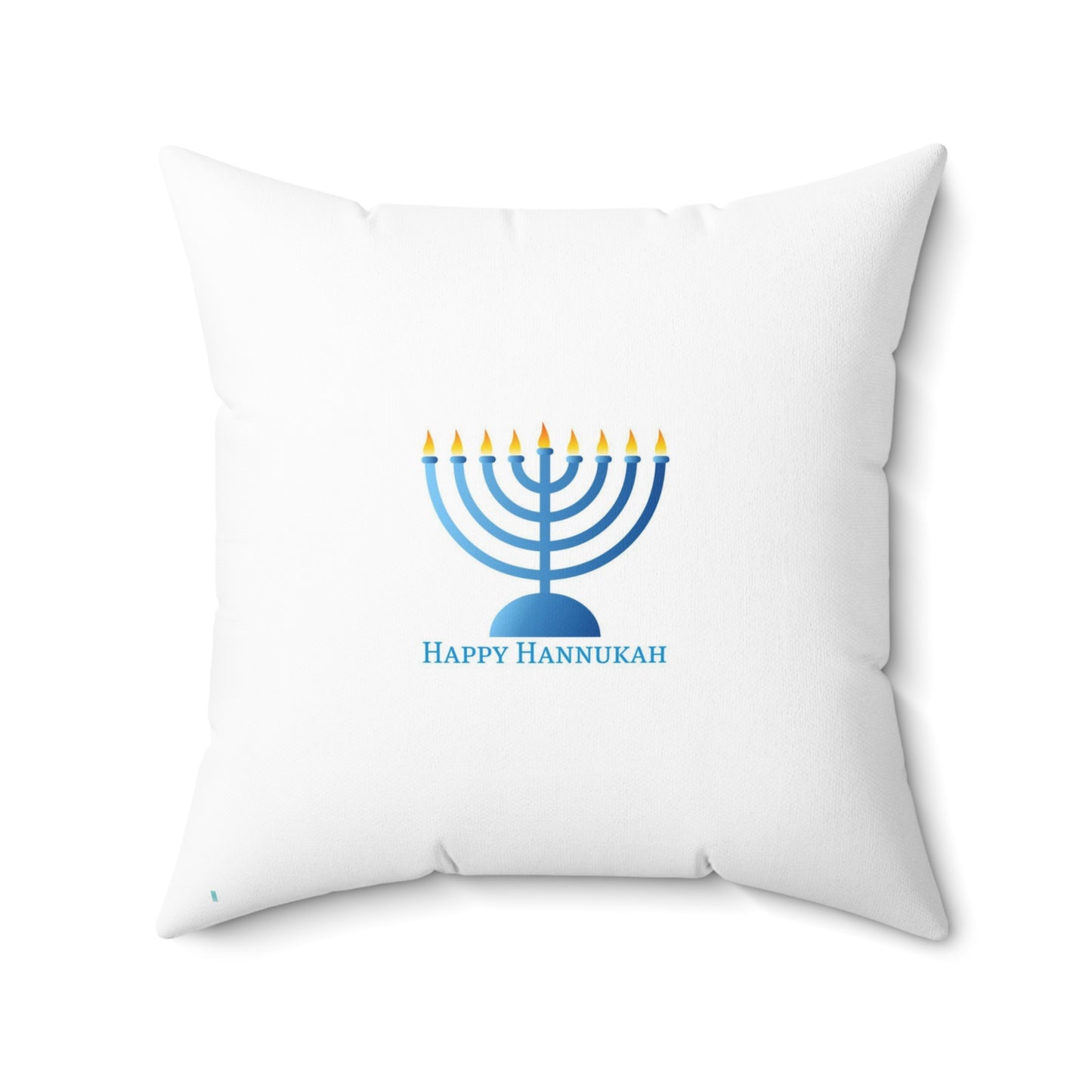 Happy Hanukkah Spun Polyester Square Pillow