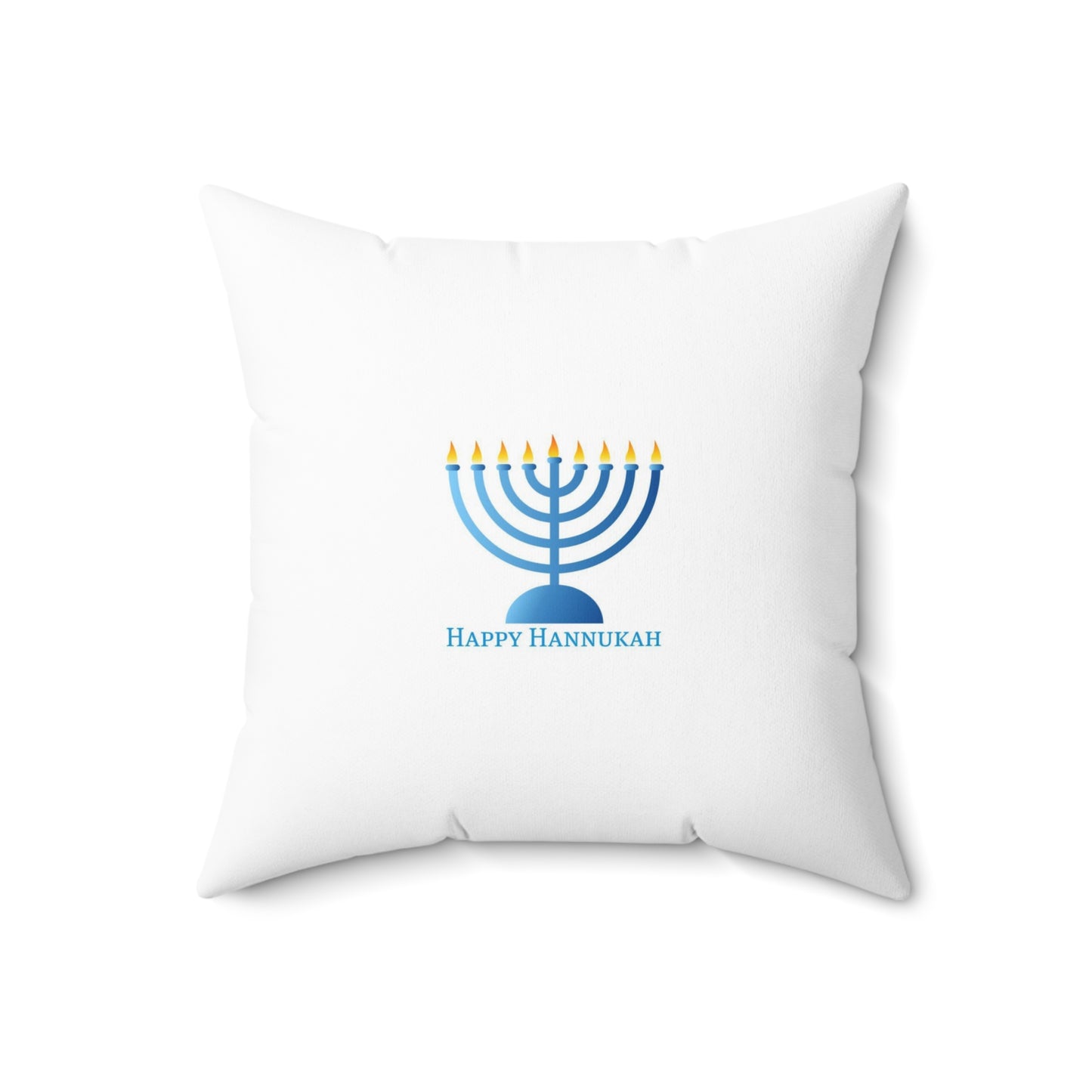 Happy Hanukkah Spun Polyester Square Pillow