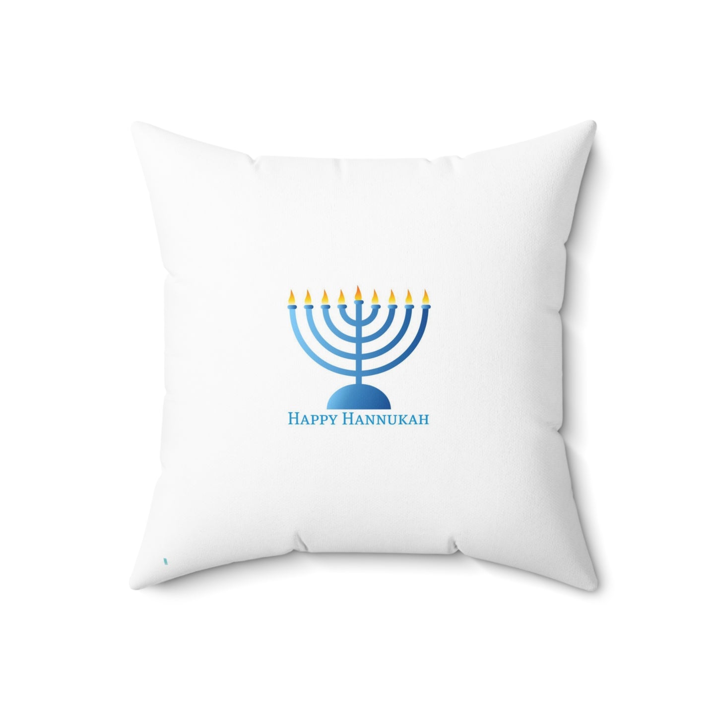 Happy Hanukkah Spun Polyester Square Pillow