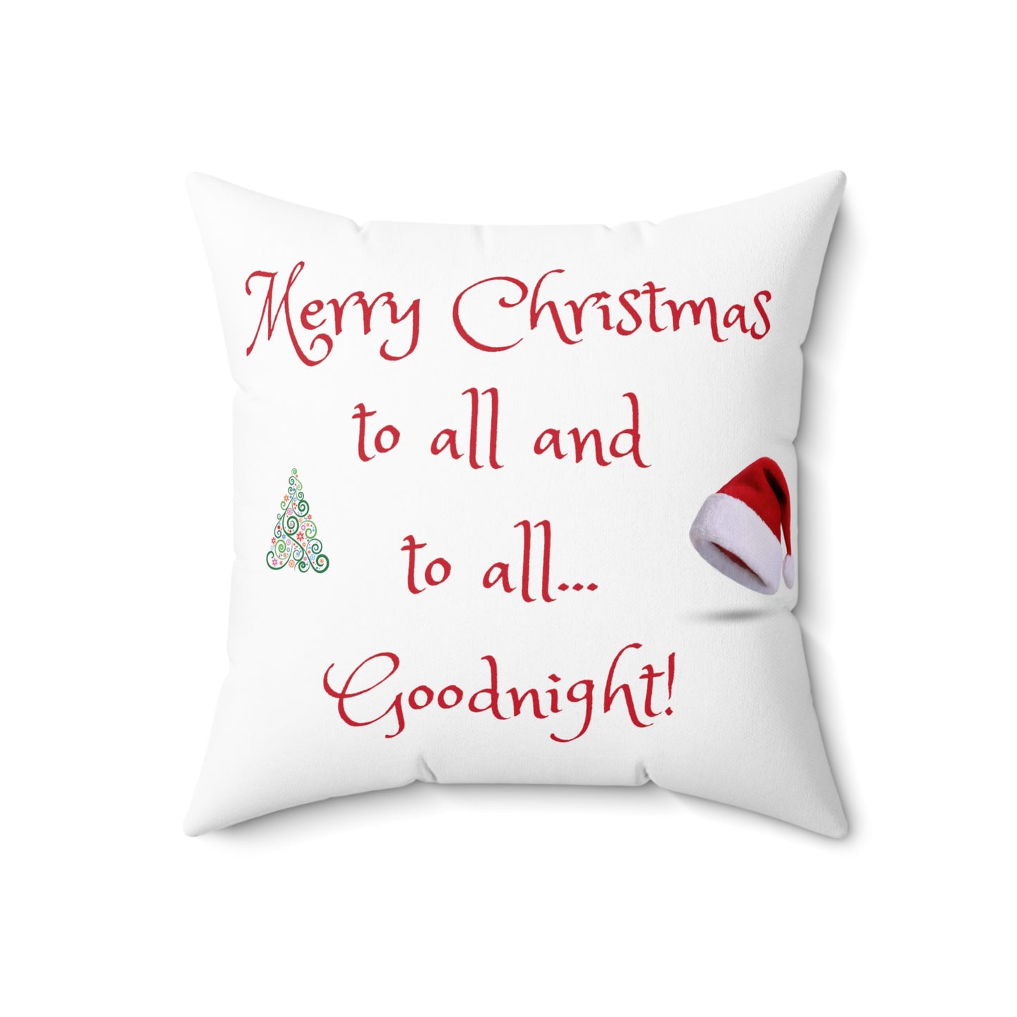 Night Before Christmas Spun Polyester Square Pillow