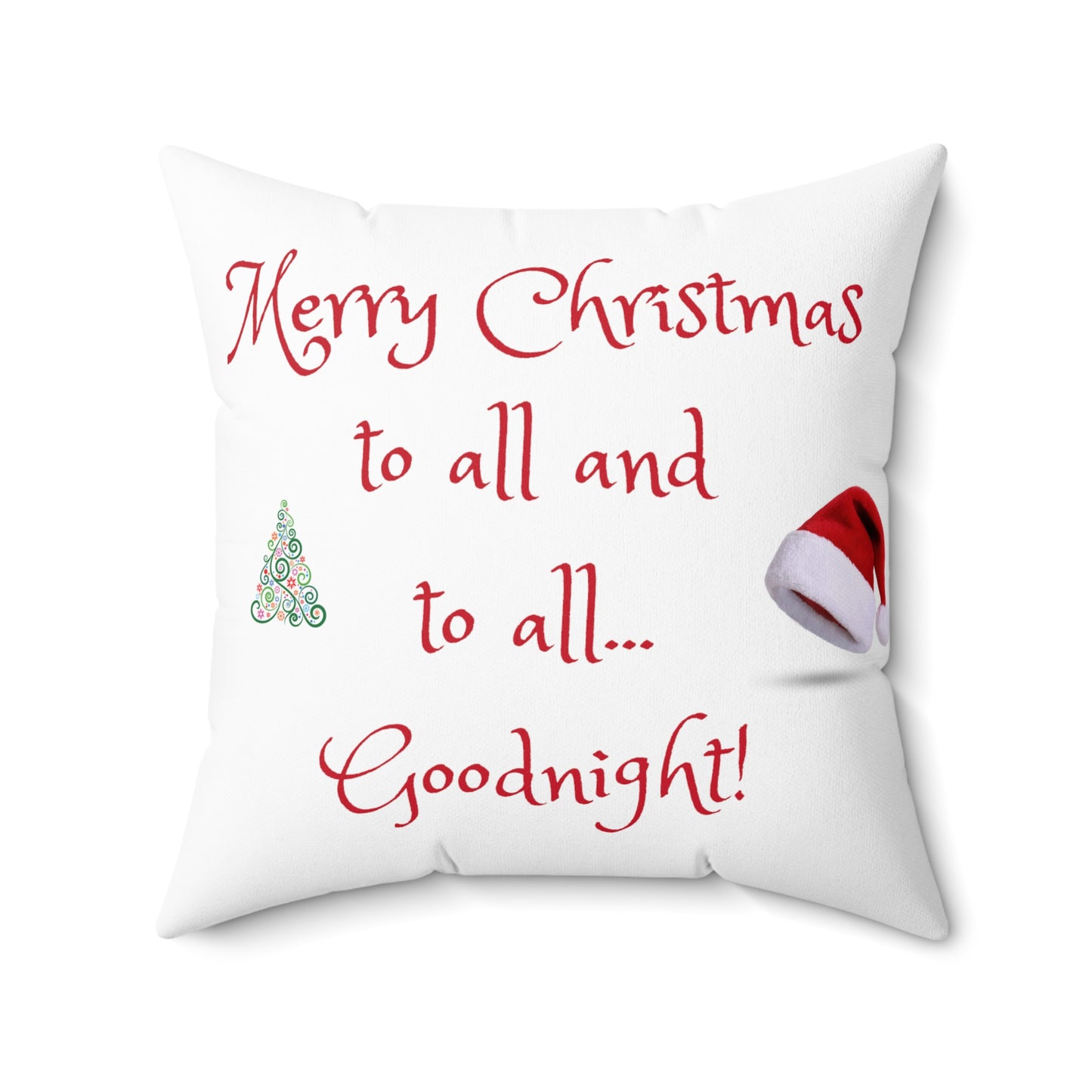 Night Before Christmas Spun Polyester Square Pillow