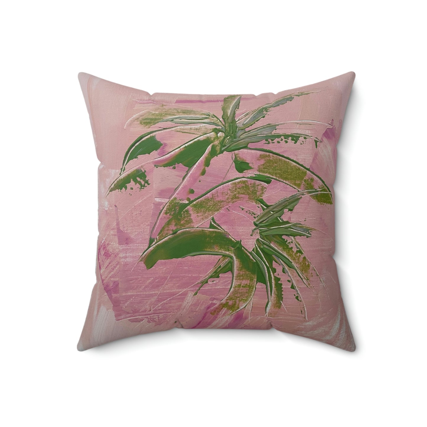 Coral Palm Tree Spun Polyester Square Pillow
