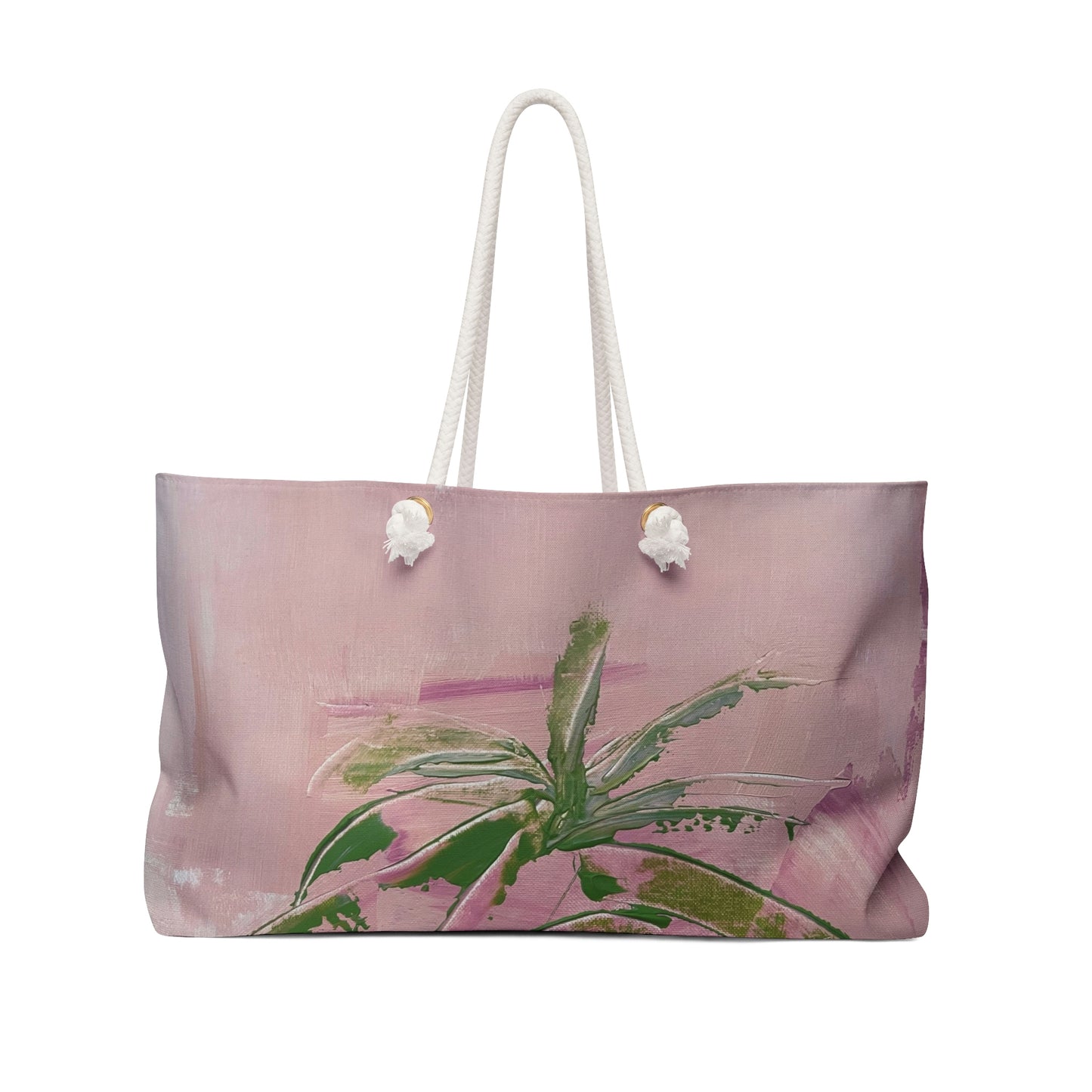 Coral Palm Weekender Bag