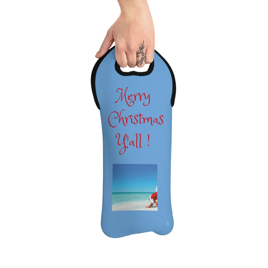 Merry Christmas Y'all -Wine Tote Bag