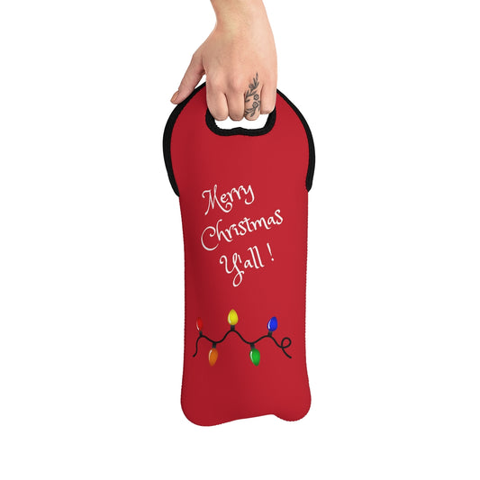 Merry Christmas Y'all !  Wine Tote Bag