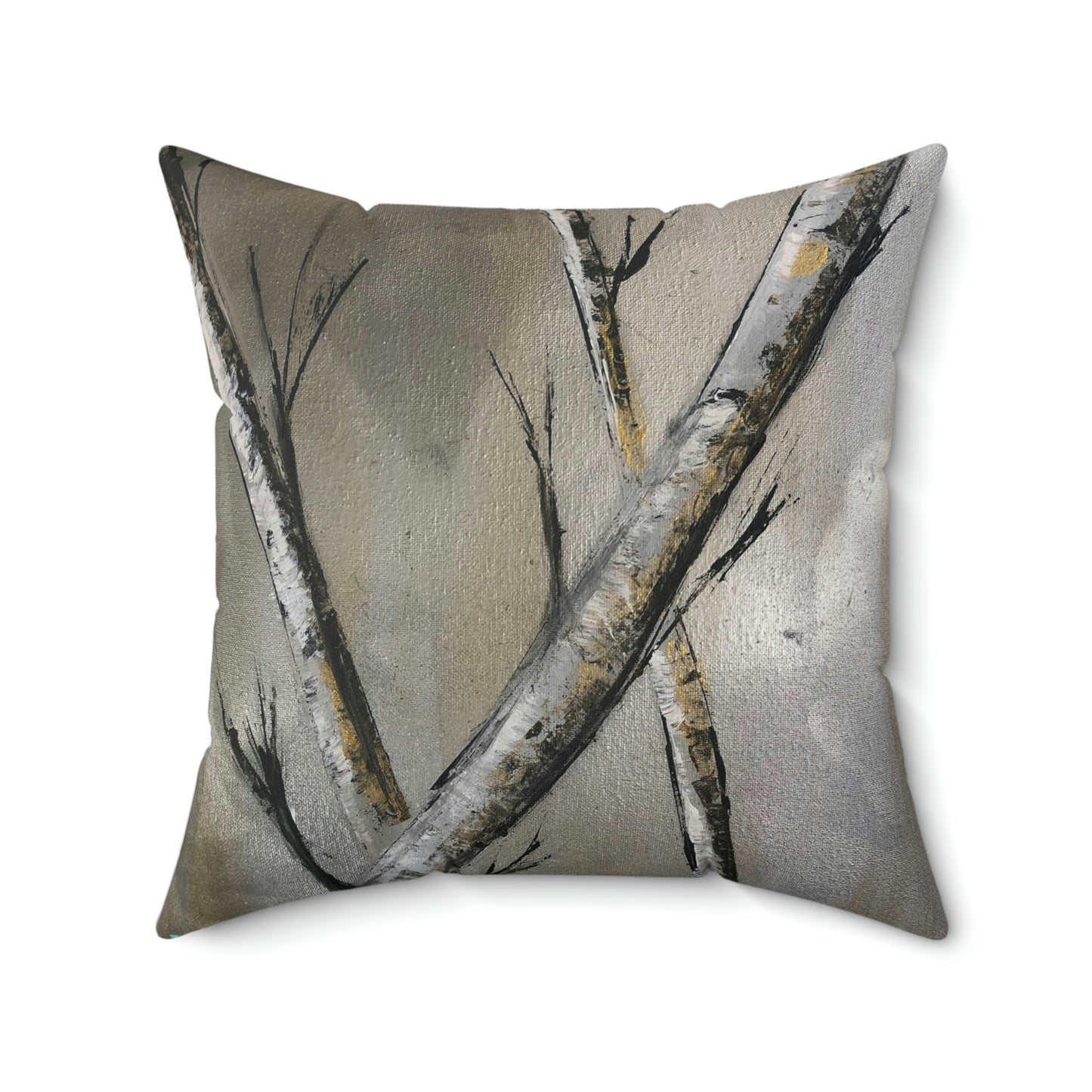 Birch Trees Spun Polyester Square Pillow