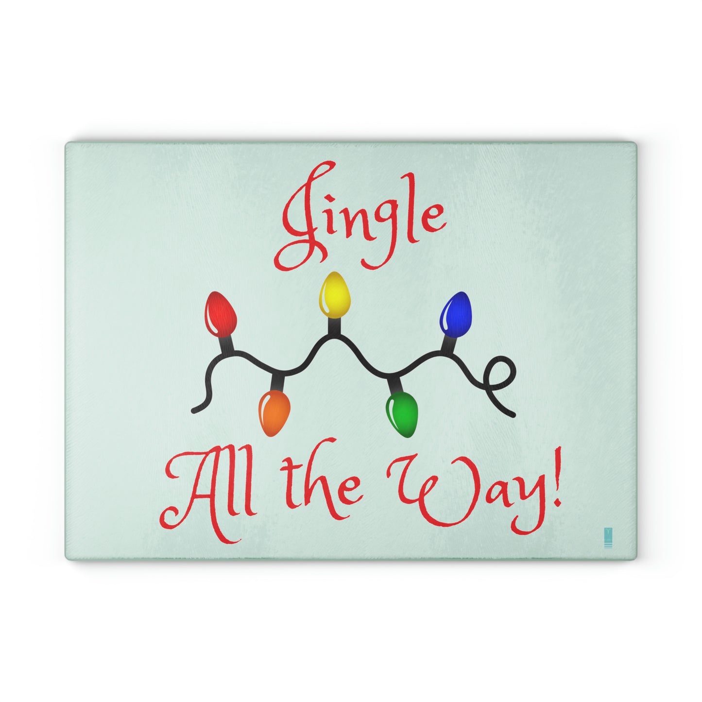 Jingle All the Way Glass Cutting Board